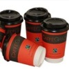 Double Wall Hot Red Paper Cups 12oz