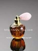 Empty amber crystal sprayer perfume bottle