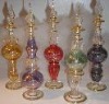 Etched Floral Design Perfume Bottles 6 inch (16 cm)