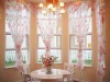 Fancy transparent organza fabric curtain for wedding decoration