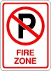 Fire zone warning labels