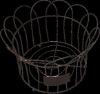 Flower black wire basket