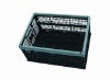 Foldable plastic crate