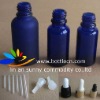 Frosted Cobalt Blue essential oil bottle with dropper