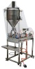 Full Pneumatic Grease Filling Machine with Heater, Stirrer and Stand, double head