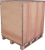 Fumigation-free wooden case with plywood metal strip frame structure