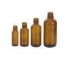 Glass amber essential oil bottle