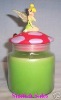 Glass candle jar with cap