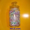 Glass candy bottle