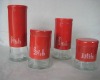 Glass cruet jar set with cap