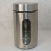 Glass jar with stainless steel casing