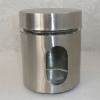 Glass jar with stainless steel casing