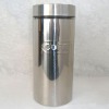 Glass jar with stainless steel casing