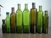 Glass olive oil bottle