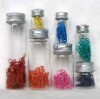 Glass storage bottle set with screw cap