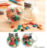 Glass storage jar with screw cap