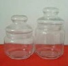 Glass storage jars with glass lids