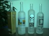 Glass vodka bottles