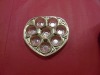 Golden PP Heart-shaped  Chocolate  Blister Tray Packaging