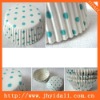 Greaseproof paper baking cups with polka dots design