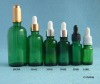 Green Essential Oil Bottles, Green Bottle with dropper