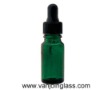 Green Essential Oil Glass Bottle Glass Dropper With Rubber Nipple