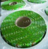 Green pvc film labels in rolls