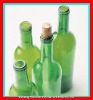 Green wine glass bottle