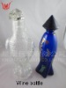 HIGH QUALITY COBALT BLUE WINE GLASS BOTTLE