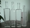 High clear glass bottle