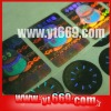 Holographic silver sticker