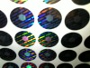 Holographic stickers in round shape