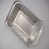 Household oblong shape aluminium foil container for taking food