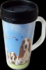 I love hush puppies travel plastic mug