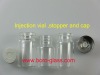 Injection stopper and cap