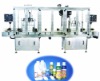 Linear liquid filling capping and sealing machine