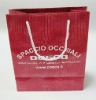 Luxury red paper shopping bag with gloss lamination 2012