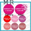 Minrui round warranty sticker,destructible brittle labels