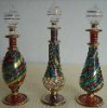 Multi Colored Golden Perfume Bottles 6 inch (16 cm)