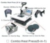 Multi-functional  6 in 1 combo heat press machine with CE certificate 220V 110Vtransfer machine