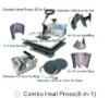 Multi-functional  8 in 1 combo heat press machine with CE certificate 220V 110Vtransfer machine