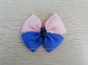 Navy and pink grosgrain bowknot design bow tie clip