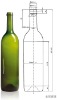 OEM 1000ml bordeaux glass bottle