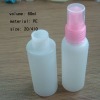 PE bottle with sprayer 60ml, cosmetic PE bottle, plastic bottle with sprayer