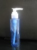 PET blue cosmetic shampoo bottle