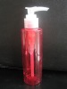 PET red cosmetic shampoo bottle