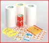 PET thermal adhesive label /PET  transparent ahesive label