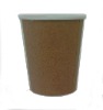 Paper cup 250 ml (9 oz) for hot drinks. Brown paper.