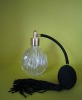 Perfume glass bottle w/black pendant