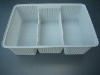 Plastic 3 compartment biscuit tray